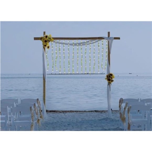 Artificial Vines Curtain Lights, Fake Greenery Garland Willow Leaves with Lights - Picture 4 of 8